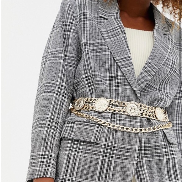 ASOS Curve Accessories - ASOS DESIGN coin multi chain waist and hip belt